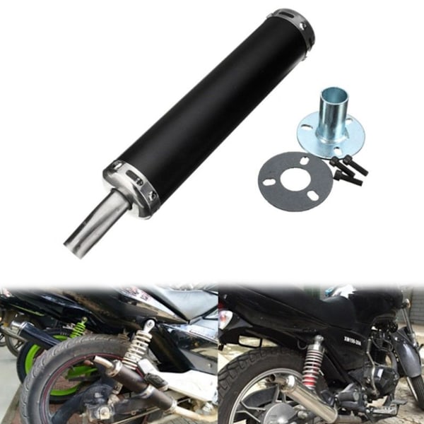 Stilren Design Avgasljuddämpare, Topprestanda Förbättring Rostfritt Stålrör för GY6 Motor Kompatibilitet, Anpassningsbar Passform Skoter Moped