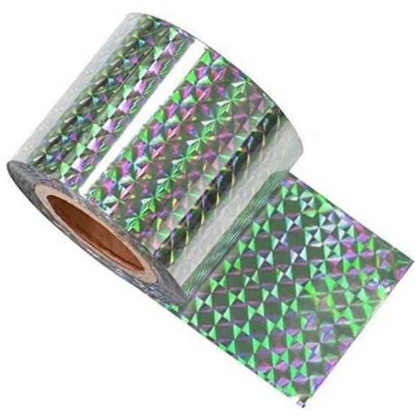 Avskräckande remsa 4,8 cm 80 m Anti Pigeon Bird Scarer Dubbelsidig Anti Birds Shiny Holographic Bird Repellent Strip för att skrämma fåglar Fågelskrämma