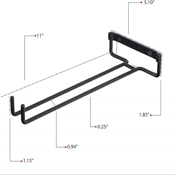 Vinglasställ för köksbar, design för underskåp erbjuder kompakt och elegant förvaring, enkel installation säkerställer snabb installation för dina glas