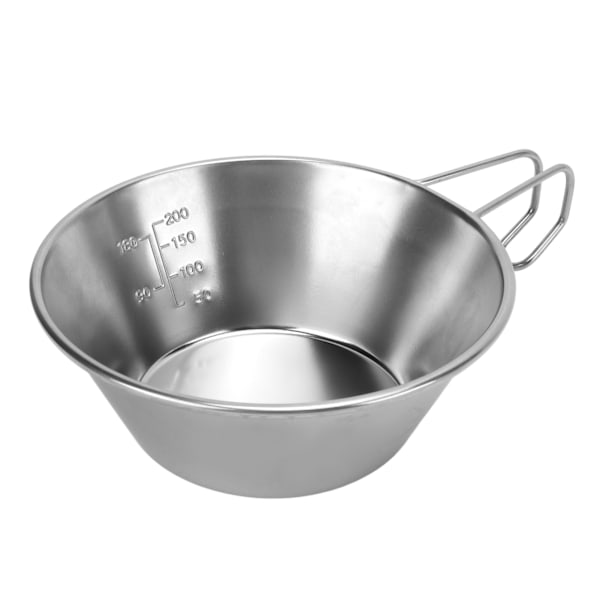 Tålig Sierra-mugg i rostfritt stål, graderade måttlinjer, lättviktig utrustning av arvskvalitet, perfekt för camping och hemmet