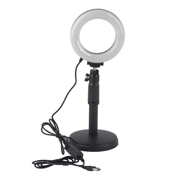 Perfekt Belysning Skrivbordsringlampa, Kompakt Lättvikt För Inomhusbelysning, Dimbar Lampa För Att Passa Alla Behov (Resevänlig Design)