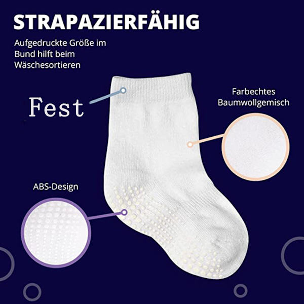 Aktiva halkfria greppankelstrumpor för pojkar och flickor för spädbarn, småbarn och barn