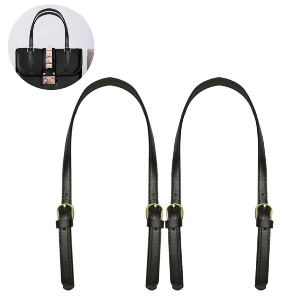 Set med 2 bärremmar Väskhandtag Handtag väska i konstläder Axelremmar Väska Hängare Handväska Remmar Byte av handtag Axelremmar Läder