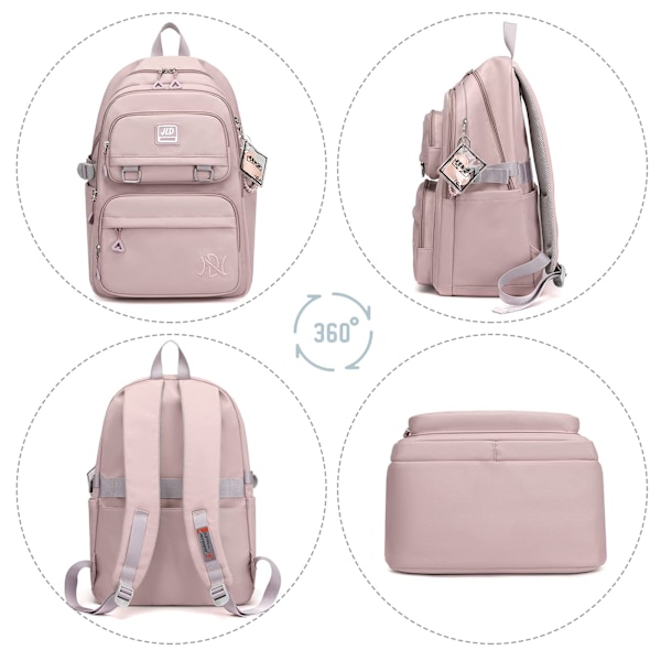 Skolryggsäck pojkar flickor tonåringar skolryggsäck vattentät ryggsäck kvinnor män skolryggsäck laptopväska ryggsäck nylon (30L), lila, ryggsäck