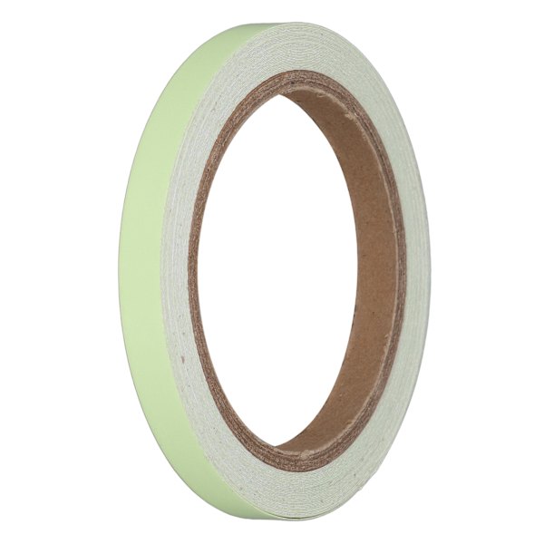 10m längd lysande tejp i mörkret, hårt ljus laddning under UV svart ljus fluorescerande tejp för släta väggar trappor 15mm/0,59in bredd grön