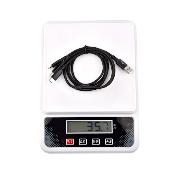 Innovativ Multi-Enhetsladdare, Universell Kompatibilitet 3-I-1 Snabbladdningskabel Med Dubbel Telefon Typ C Micro Usb Port Adapter För Bekvämlighet