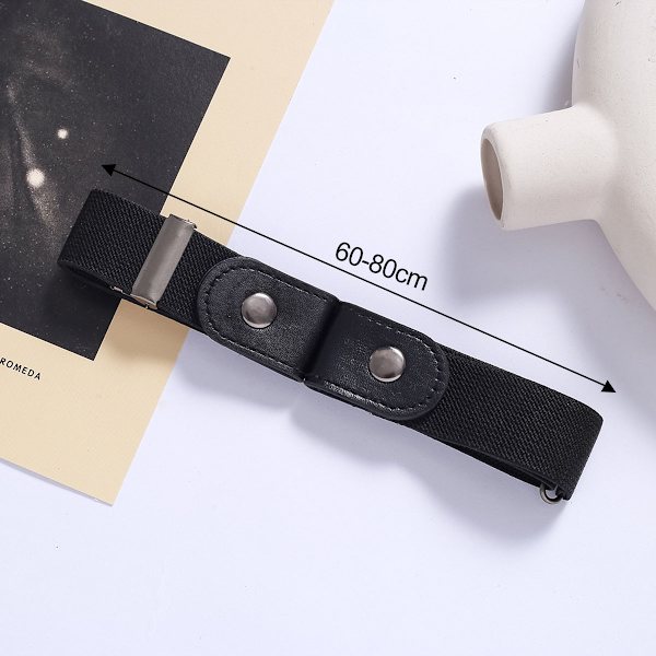 JASGOOD 2-pack spännlöst elastiskt bälte för kvinnor och män, spännlöst osynligt stretchbälte för jeansbyxor