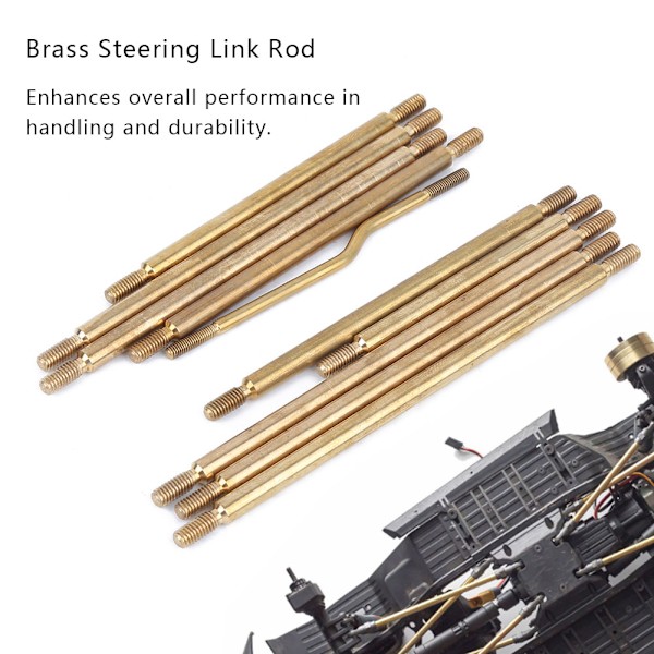 Styrstångsats i mässing för Axial scx10 III AX103007 1/10 RC-bilstillbehör