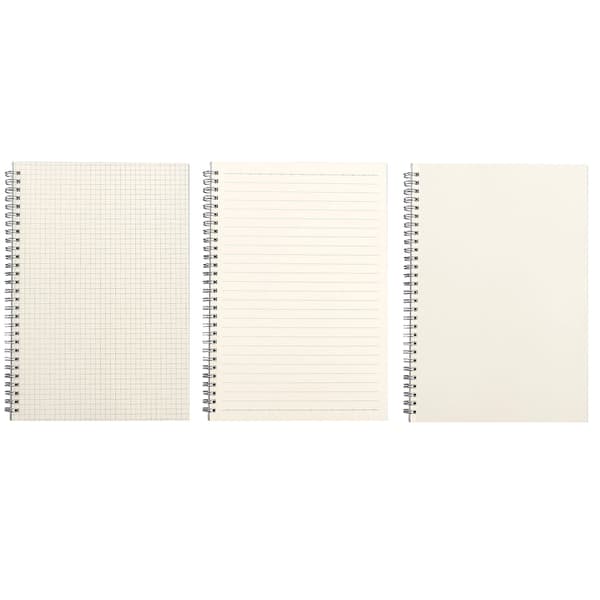 Rutepapirnotatbok med spiralbinding, solid dobbeltrådsbinding, ingen skygger, multifunksjonell journal med 180° flat design, premium tykt papir