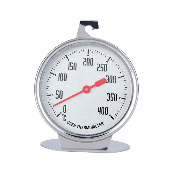 Ugnstermometer Temperaturindikator Direktläsningstermometer Rostfritt stål Sond Stativ Uppringning Stor mätare Köksbakningstillbehör
