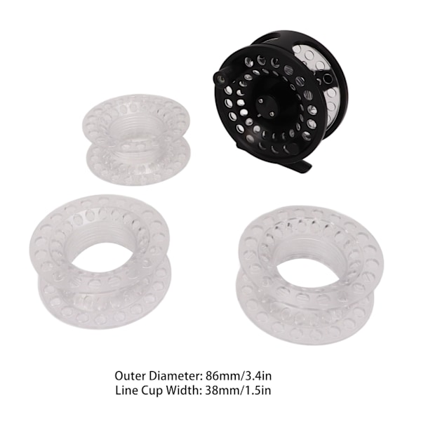 Flugfiskerulle 5/6 Svart Aluminiumlegering Stor Armbor Vänster Höger Hand Bytt Flugfiskerulle för Hav Saltvatten
