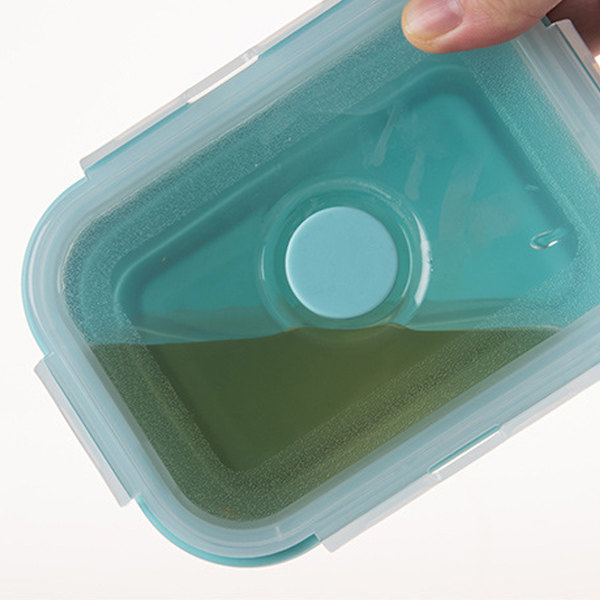 Silikon Lunchlåda Set om 3 1200ml Hopvikbar Stativ Hopvikbar Silikon Matförvaring Behållare Flerfärgad Silikon Mat