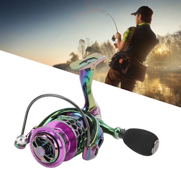 Lure Spinnrulle Metall Spinnfiskehjul Gapless 5.0:1 Hastighetsförhållande Fiske Rulle för Färskvatten Saltvatten SK3000
