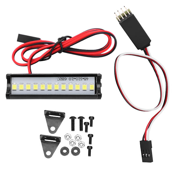 RC-biltakslampa LED-ljusramp med 3-kanals kontrollbrytare för 1/10 RC-crawler