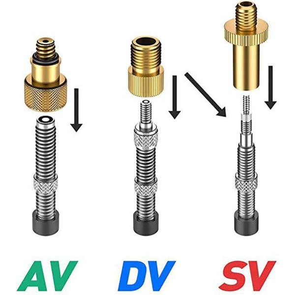 32st Cykelpumpadapter Cykelventiladapter (DV/AV/SV) Cykelpumpadapter Kulpump Nåladapter för kompressor Cykelpump Fotpump Luft