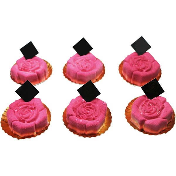 Innovativ Design Högkvalitativ Silikon Rosformade Bakformar, Non-Stick Flexibla Livsmedelsgodkända Dessertformar Lätt Släpp för Flera Användningsområden: Godis,