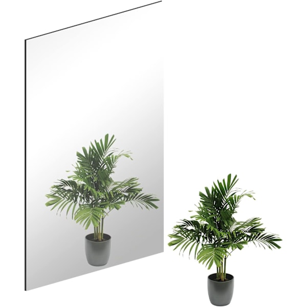 HD självhäftande väggspeglar glas dekorativ spegel stora självhäftande speglar för badrum, sovrum, dörr, etc (40 x 30 cm)