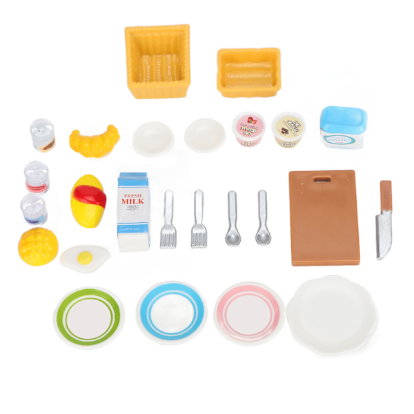 1:12 Skala Miniatyr Köksredskap DIY Dockhus Kök Matlagning Redskap Verktyg Leksaksuppsättning Tillbehör 25st