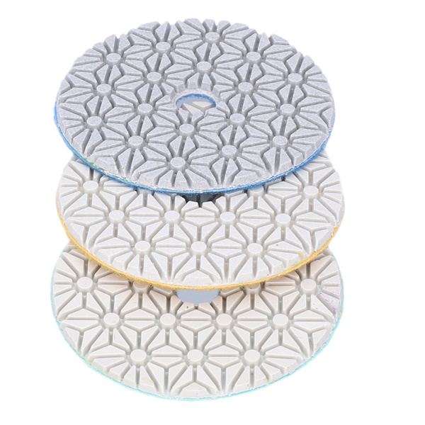 3-pack Diamantpoleringsdynor 4 tum Slipverktygssats för Marmor Terrazzo Betong
