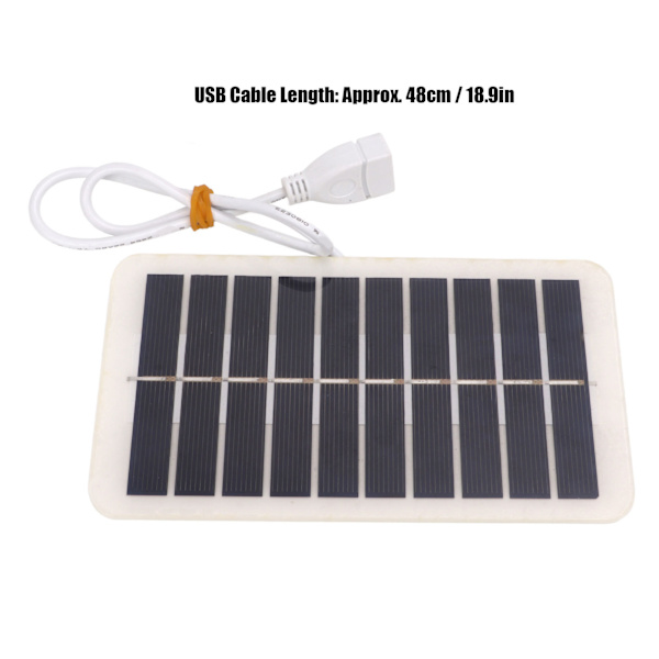 5V 2W 400mA Solcellspanel Utomhus Nöd USB Solpanel Bärbar Solcellsladdare Panel för Mobiltelefon