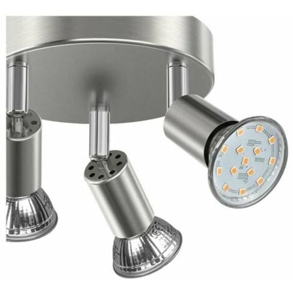 Badrumsbelysning LED-belysning Badrumstaklampa Krom 3 Justerbara Spotlights Ip44 Gu10 Litzee Badrumstaklampa