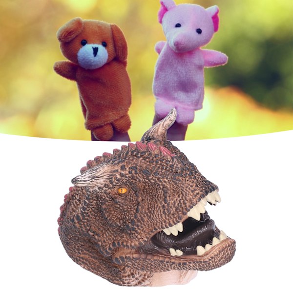 Barn Livslik Vattenfärg Carnotaurus Handdockor Handmålade Dinosaurie Leksaker
