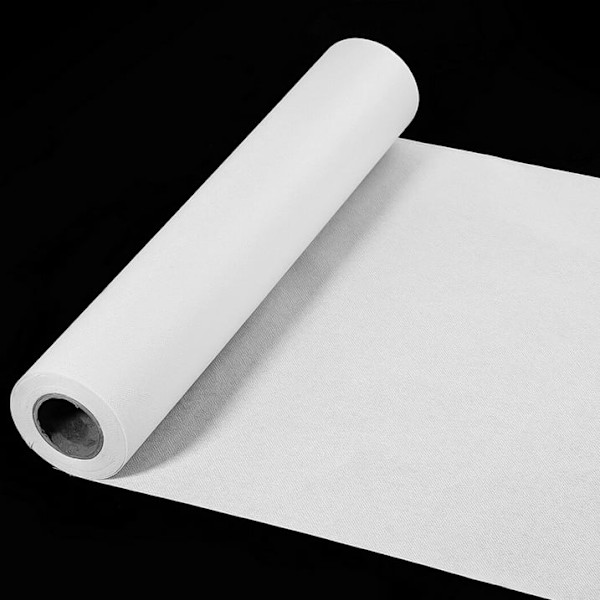 Vlieseline Stryk-På Mellanlägg, 41 cm × 10 m Lättviktigt Mellanlägg för Kläder, Vit Enkelsidig Mellanlägg för Tygsömnad, DIY Hantverk