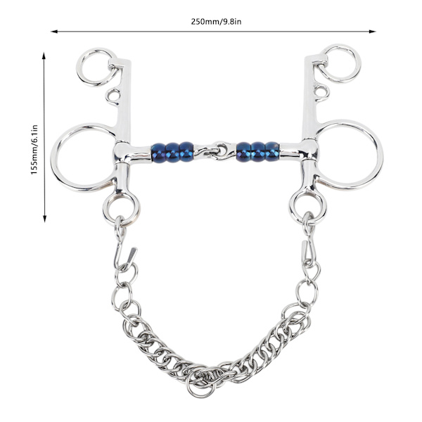 Hästmunstycke 125mm Rostfritt Stål Häst Snaffle Bit för Träning Ridutrustning Racing Tillbehör