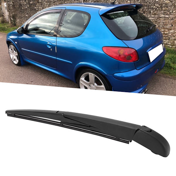 Bakspoilerarm och -bladssats för Peugeot 108 Hatchback 7/2014‑4/2019, svart