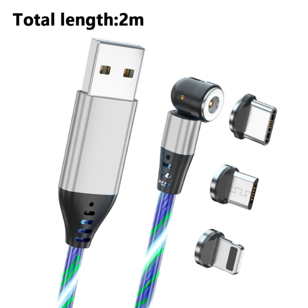 540° roterbar magnetisk laddningskabel Magnetisk USB -kabel 3 tum