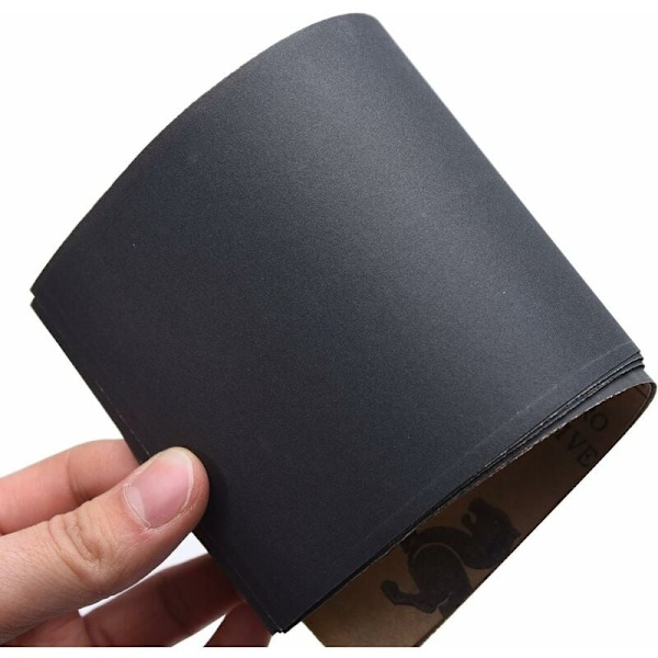 Sandpapper av kiselkarbid, blandat paket, Odd Jobs Fasteners slippapper för möbelfinish, 12 st, 22,9 x 9,1 cm, vått och torrt sandpapper för