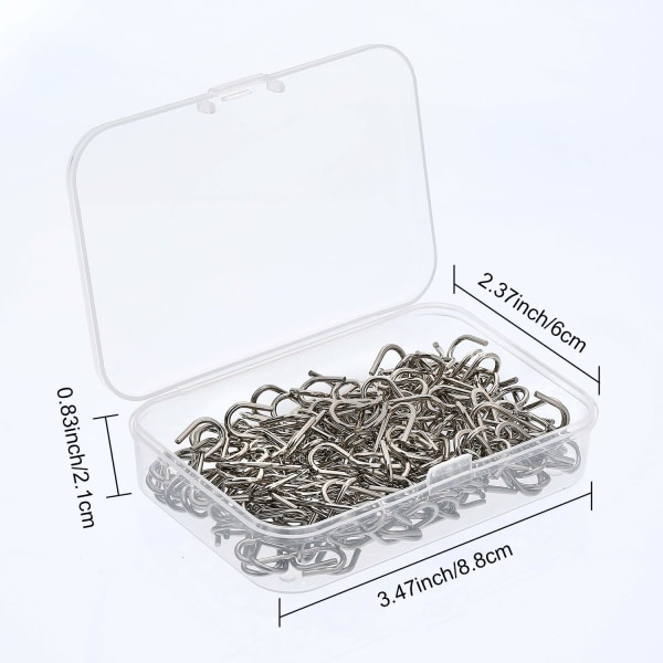 150 stycken Mini S-krokar Anslutningar Metall S-formade Krokhängare med DIY-hantverk Förvaringslåda Hängande Smycken, Nyckelkedjor & Taggar