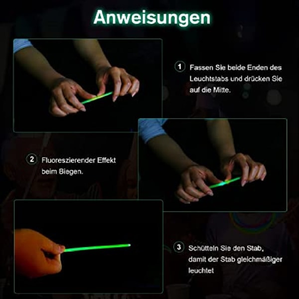 Glow fluorescerande armband, fluorescerande armband glow stick rabatt barn vuxen, födelsedagskarnval jul halloween glow stick