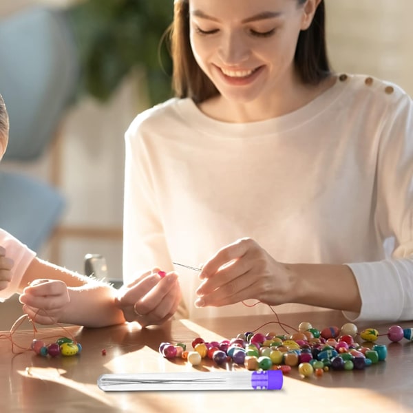Pärlnål, Pärlnål Stor Öga Pärlnålar Set för Frö Pärlor Smycken Tillverkning Broderi Nålar med Flaska 10PCS
