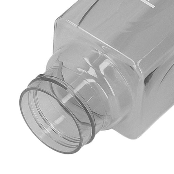 500ml 17oz Vattenflaska Transparent Bärbar Brev Tryckt Dricka Vattenflaska med handledsrep Grå
