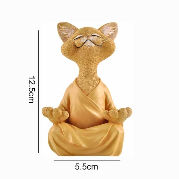 Buddha kat statue meditation yoga samlerobjekt gave til kat
