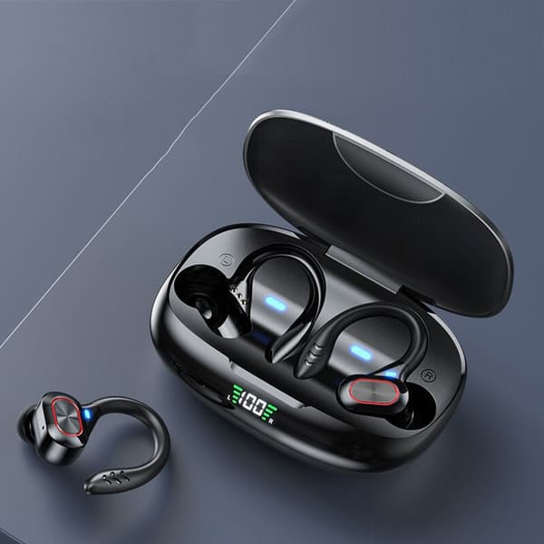 Ultra-Komfortable Sportsørepropper, Bluetooth 5.3 for problemfri forbindelse, Perfekt til maratonløbere
