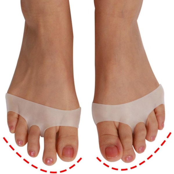 Smärtlindrande Metatarsaldynor för Hallux Valgus och Metatarsalgi, Andningsbar Gel Mjuk Silikon Framfotskudde, Flexibelt Material Halkfritt För Kvinnor Och