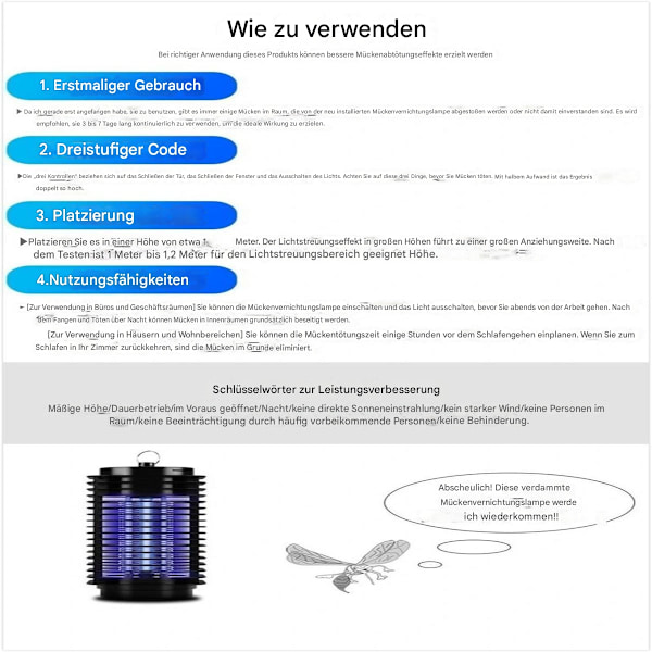 Effektiv myggfälla med UV-ljus