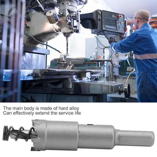 Hålsågfräs av hårdmetall TCT, hårdmetallborr för metall, tjock plåt, aluminiumlegering φ24,5 mm/0,96 tum