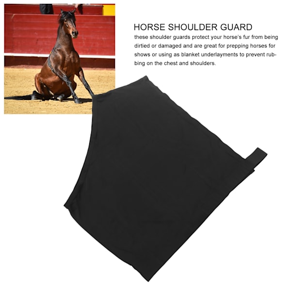 Stretch Horse Shoulder Guard Anti Rub Bib Chest Saver Wither Protector Regal Polyurethane Svart L