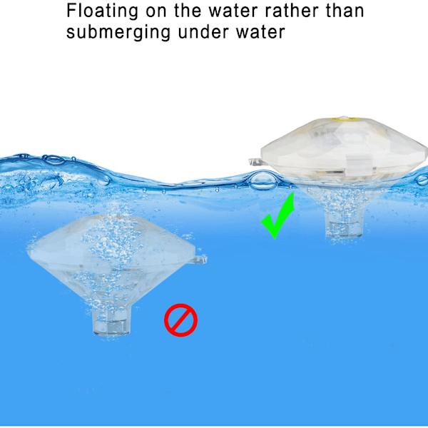 Undervattensbadljus, Vattentät LED-simningspool Ljus Färg Flera Lägen, Flytande I Vattnet Undervattens Nattljus Show Disco Fest,
