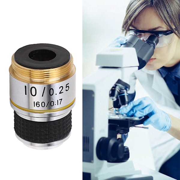 Mikroskopobjektiv, Internationell Standard RMS-gängad Akromatisk Objektiv, Designad för Högkvalitativ Observation inom Biologi och Material
