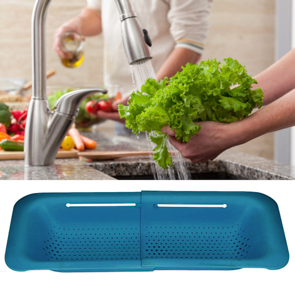 Silsilåda ABS-material Teleskopisk Flexibel ihålig botten Design Avloppssil Kök TillbehörBlå