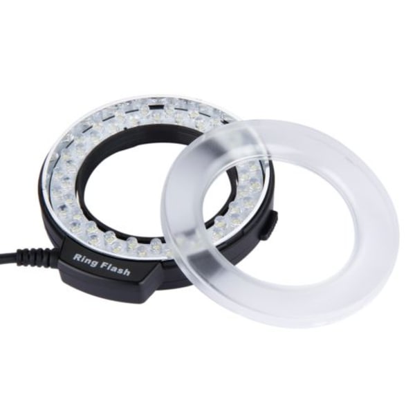 Makroringblixt för Canon/Nikon/Panasonic/Pentax RF-550D och 4 diffusorringar
