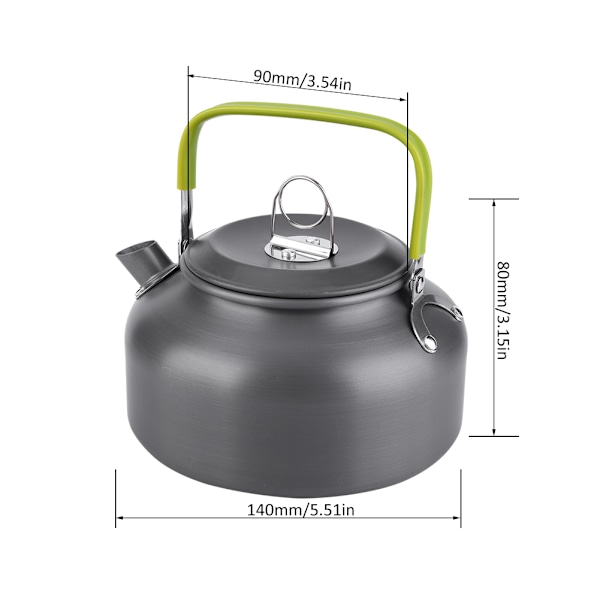 800ML Utomhus Bärbar Kaffe Gryta Camping Vattenkokare Vandring Picknick BBQ Tekanna