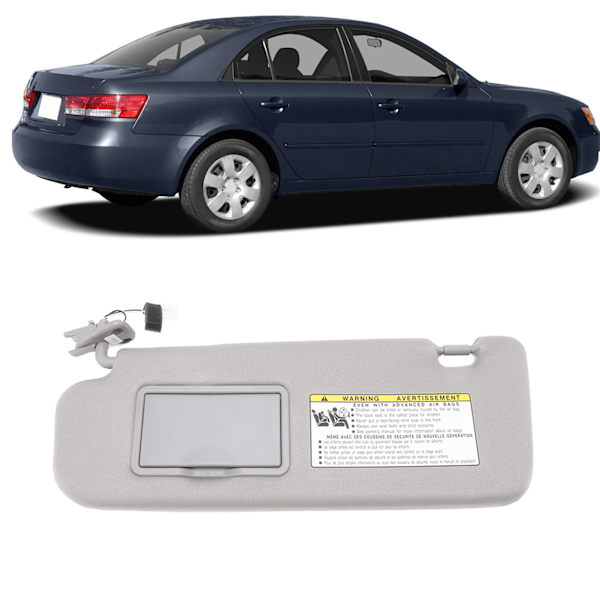 Solskydd Assy Grå UV-blockerande 852013K010QD Ersättning för Hyundai Sonata 2006‑2008 Vänster