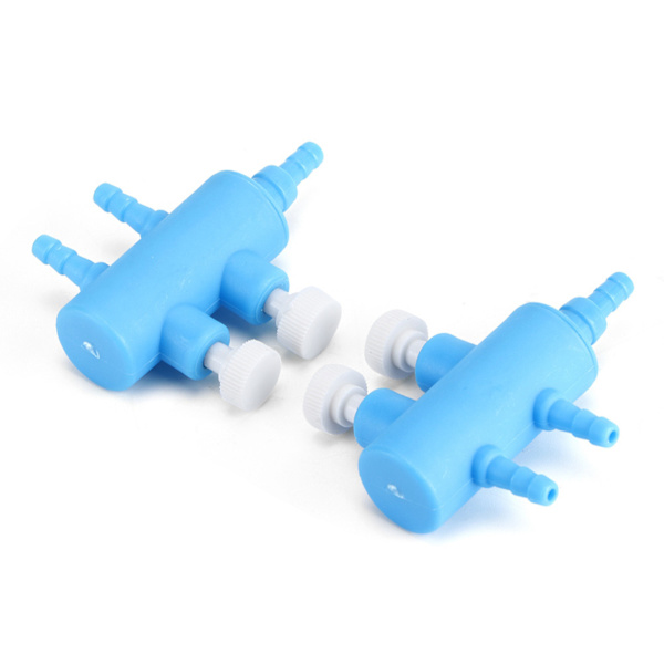 Plast Akvarium Vattenrör Volymkontroll Ventil Anslutning Fisktank Luftdelare Syrepump Tillbehör 2 Vägar 2PCS