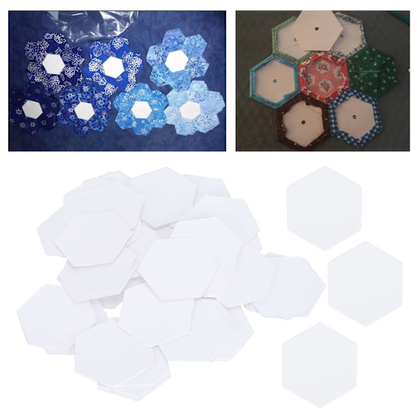 100 st PatchWork-mall Hex-pappersmodellbräda Quiltning Sömnad Hantverk DIY Sömnadsverktyg (22 mm Hex)