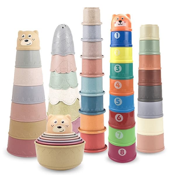 Babystabling stablekoppleker, badeleker til baby, Montessori-leker, egnet som gaver til barn style 16